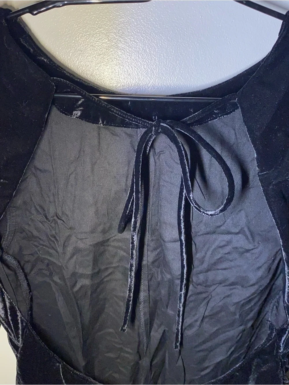 Free People Black Velvet Backless Mini Dress Size XS NWT - Picture 8 of 8